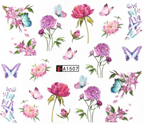 Watertransfer Sticker Flower - K30-A1507 Watertransfer Sticker Flower