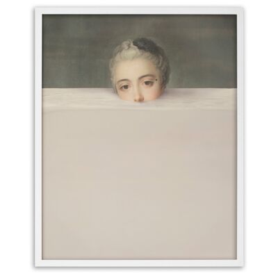 Submerged - 2 (Small) Cream - White Framed Wall Art