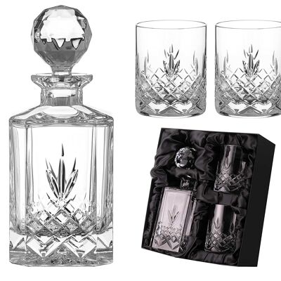 Buckingham Whisky-Set – 1 Dekanter und 2 Trinkgläser