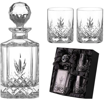 Set di whisky Buckingham - 1x decanter e 2x bicchieri