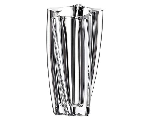 Diamante Crystal Glass Vase 'yoko' | Weighty Crystal Vase Made From Thick Crystal | 25cm Tall