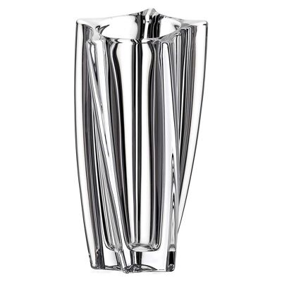 Vase en verre cristal diamanté 'yoko' | Vase en cristal lourd fabriqué à partir de cristal épais | 25 cm de haut