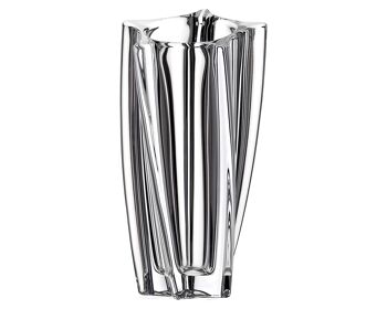 Vase en verre cristal diamanté 'yoko' | Vase en cristal lourd fabriqué à partir de cristal épais | 25 cm de haut