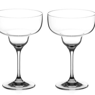 Coppia Bicchieri Margarita Cristallo Diamante - Collezione "auris" Cristallo Non Decorato - Confezione Regalo Di 2 Bicchieri Margarita Premium