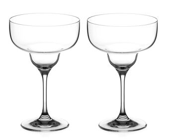 Paire de Verres à Margarita en Cristal Diamante - Collection 'auris' Cristal Non Décoré - Coffret Cadeau de 2 Verres à Margarita Premium