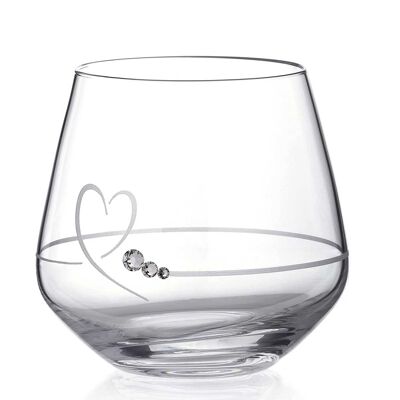 Diamante Petit Valentine Heart Votive Teelichthalter verziert mit Swarovski-Kristallen (inklusive Teelicht) für den Valentinstag