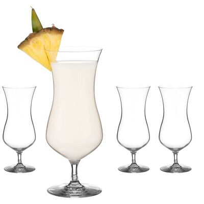 Bicchieri Diamante Pina Colada - Set Di Bicchieri Da Cocktail Hurricane - Set Di 4 Cristalli Senza Piombo