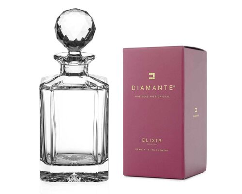 Diamante Plain Whisky Decanter, Lead Crystal Decanter With 24% Lead, 800 Ml, Gift Box