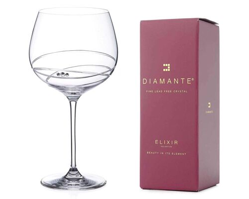 Diamante Swarovksi Gin Glass Copa 'sheffield' Single - Hand Cut Design Crystal Glass In Gift Packaging - Perfect Gift