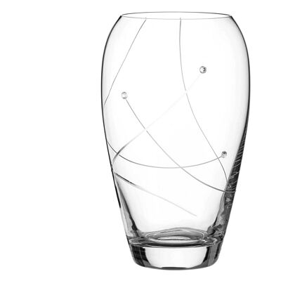 Diamante Swarovski Crystal Vase - Angelina - Hand Cut Design With Swarovski Crystals | 23cm
