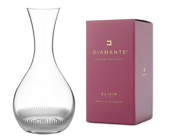 Carafe à vin Diamante Swarovski 'milano' - Carafe en cristal taillé à la main pour le vin avec coupe à la main mate