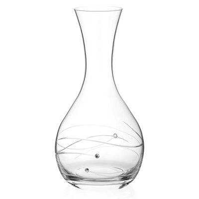 Diamante Swarovski Wine Carafe 'spiral' - Hand Cut Crystal Carafe For Wine Or Water Embellished With Swarovski Crystals