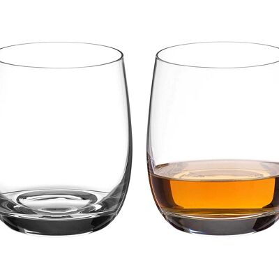 Diamante Whiskeygläser Crystal Short Drink Tumblers Pair – ‘Moda’ Collection Unverziertes Kristall – 2er-Set