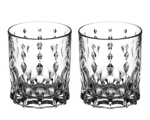 Diamante Whisky Tumblers - ''marbella" - Premium Lead Free Crystal - Set Of 2