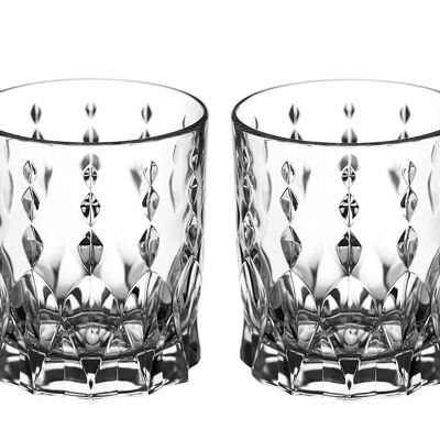 Diamante Whiskygläser – „Marbella“ – Premium bleifreies Kristallglas – 2er-Set