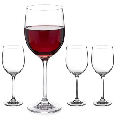 Diamante Wine Glasses - ‘everyday’ Collection Undecorated Crystal - Set Of 4