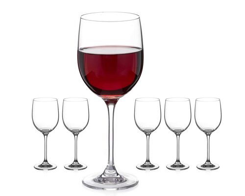 Diamante Wine Glasses - ‘everyday’ Collection Undecorated Crystal - Set Of 6