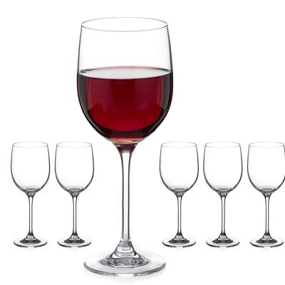 Diamante Wine Glasses - ‘everyday’ Collection Undecorated Crystal - Set Of 6