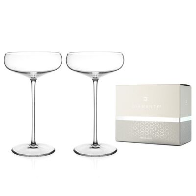 Elegance Champagner-Untertassen - 2er-Set