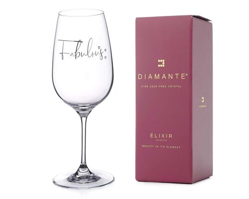 Fabulous Wine Glass Adorned With Swarovski Crystals