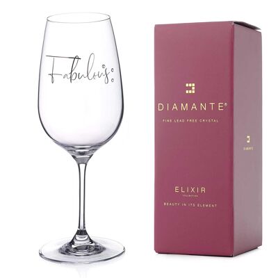 DIAMANTE Crystal Red Wine Glasses Pair 'havana Gold' Set of 2 