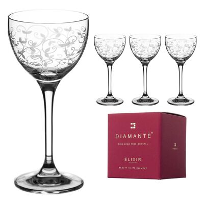 Floral Shop Glasses - Mini Coupes - Set Of 4