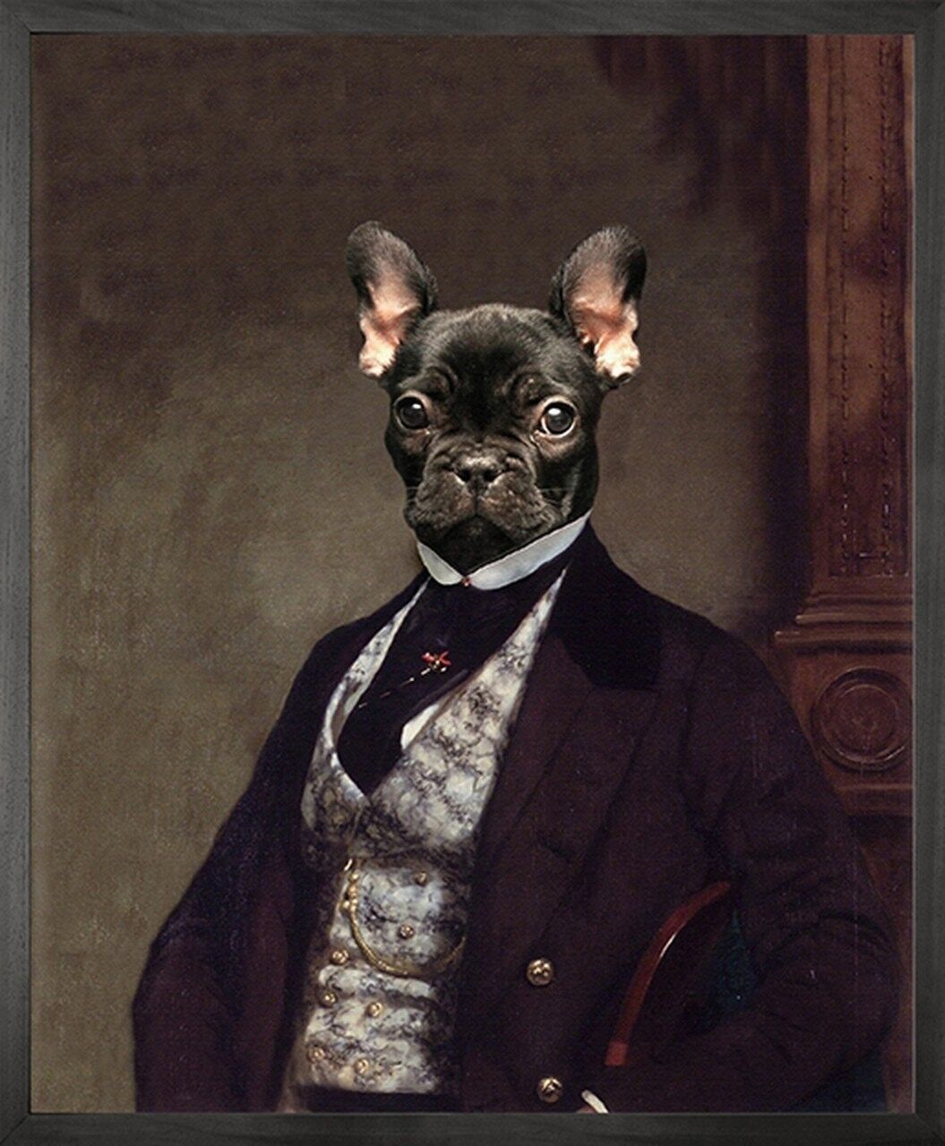 Ritratto di bulldog francese Canvas