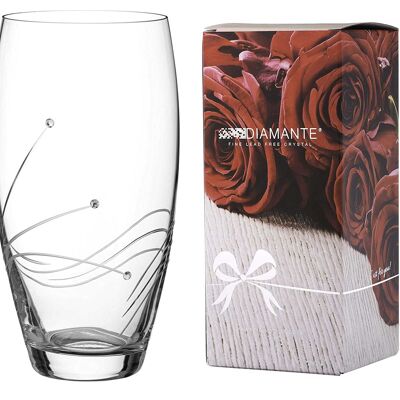 Vaso a botte grande Glasgow decorato con cristalli Swarovski - 26 cm