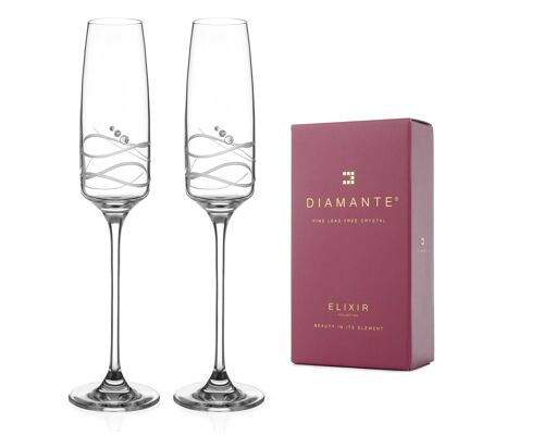 Swarovski Crystalline Toasting Flutes, Pair