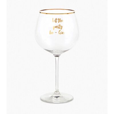 Let The Party Be Gin Glas – Einzelglas