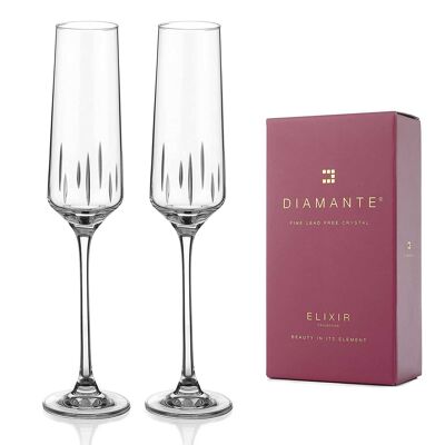 Bicchieri da Prosecco in Cristallo Collezione Linea - Set Di 2