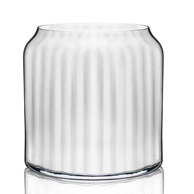 Mirage Wide Crystal Vase - 19cm