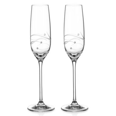 Moda Spiral Champagne Flutes - Set Of 2