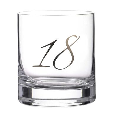 Vaso de cristal sin plomo del 18 en relieve de platino - Vaso individual