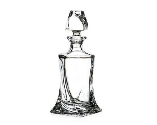 Quadro Whisky Spirit Or Brandy Decanter Made From Premium Lead Free Crystal 500ml