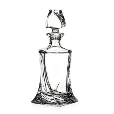 Decantador de licor o brandy de whisky Quadro hecho de cristal sin plomo de primera calidad 500 ml