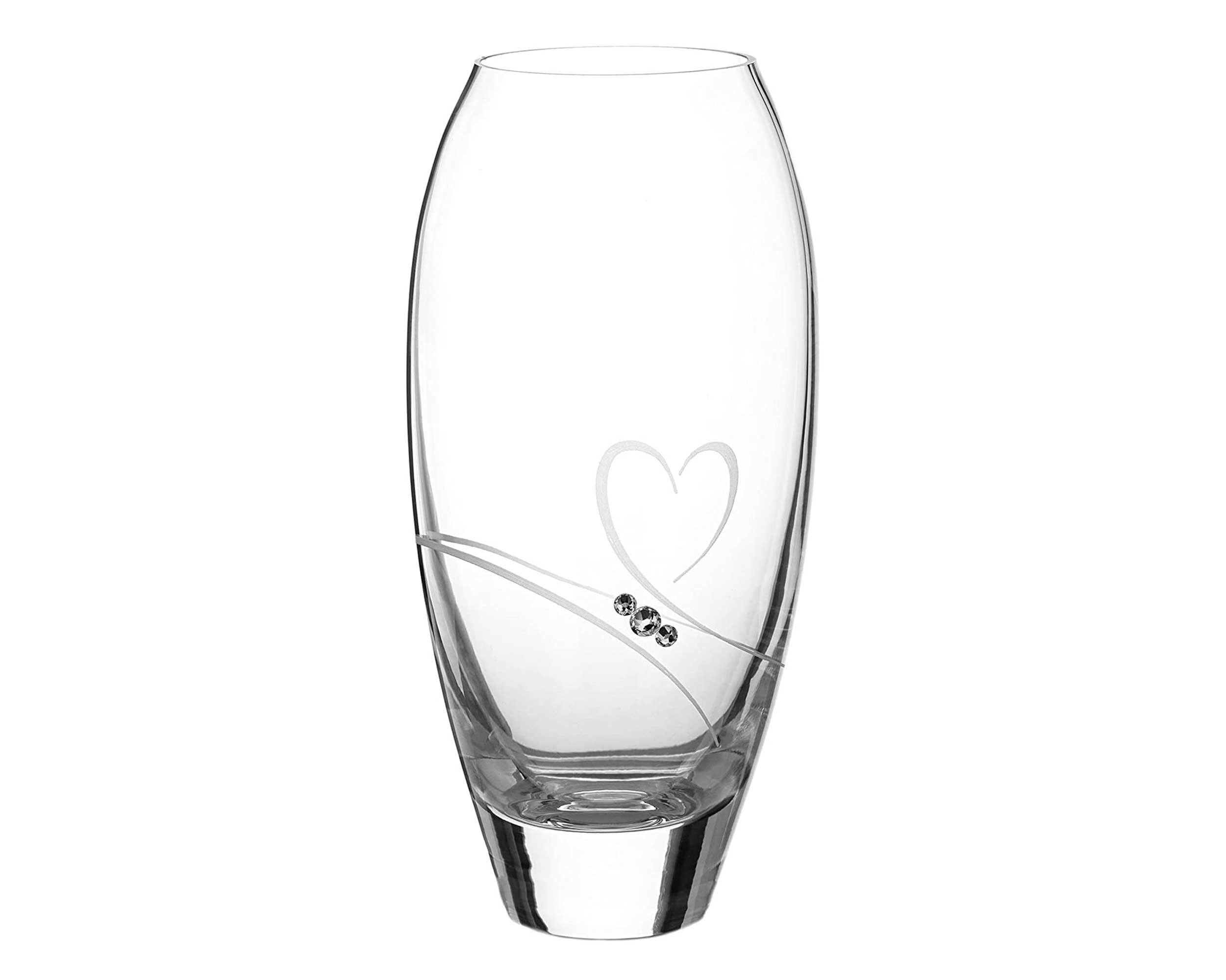 Romance Bud Vaso Ornato Con Cristalli Swarovski - 18cm