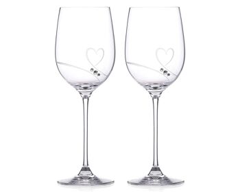 Verres à vin blanc en cristal Romance - Lot de 2
