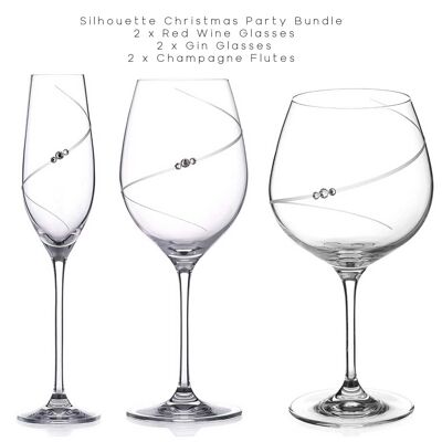 Silhouette Red Wine Christmas Party Bundle