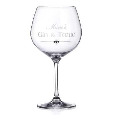 Single Mum’s Gin & Tonic Copa Glass Adorned With Swarovski Crystals