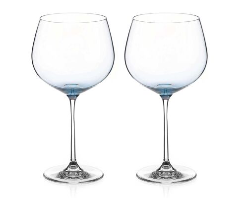 Sky Blue Ombre Coloured Gin Glasses - Set Of 2