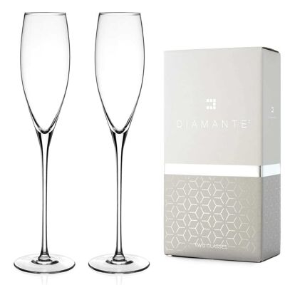 Due bicchieri da flute da champagne Elegance