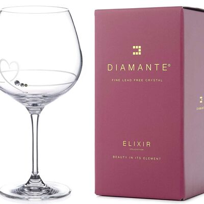 Valentine Heart Petit Gin Copa Glas mit Swarovski-Kristallen – perfektes Geschenk zum Valentinstag