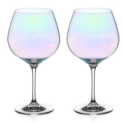 White Lustre Gin Glasses - Set Of 2
