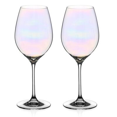 White Lustre Wine Glasses - Set Of 2