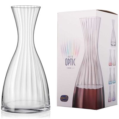 Wine Carafe "mirage", Crystal Glass Wine Decanter, Also Great For Cocktails, Pimms, Juice And Water - 1200 Ml
