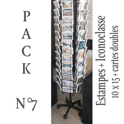 Pack 7: Estampas japonesas y postales Iconoclass x15 + Estampas japonesas tarjetas dobles x6 + Display 6 caras