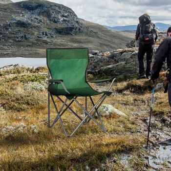 2 x chaise pliante de camping légère en plein air chaise de pêche portable vert 6