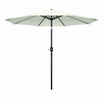 Parasol de 2,7 m, parasol de jardin, auvent extérieur, abat-jour inclinable avec manivelle, protection UV, convient pour l'extérieur, le jardin, la terrasse, la plage, beige 1