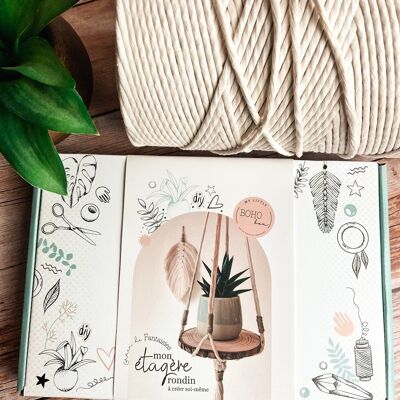 Estante de troncos Box DIY Macrame